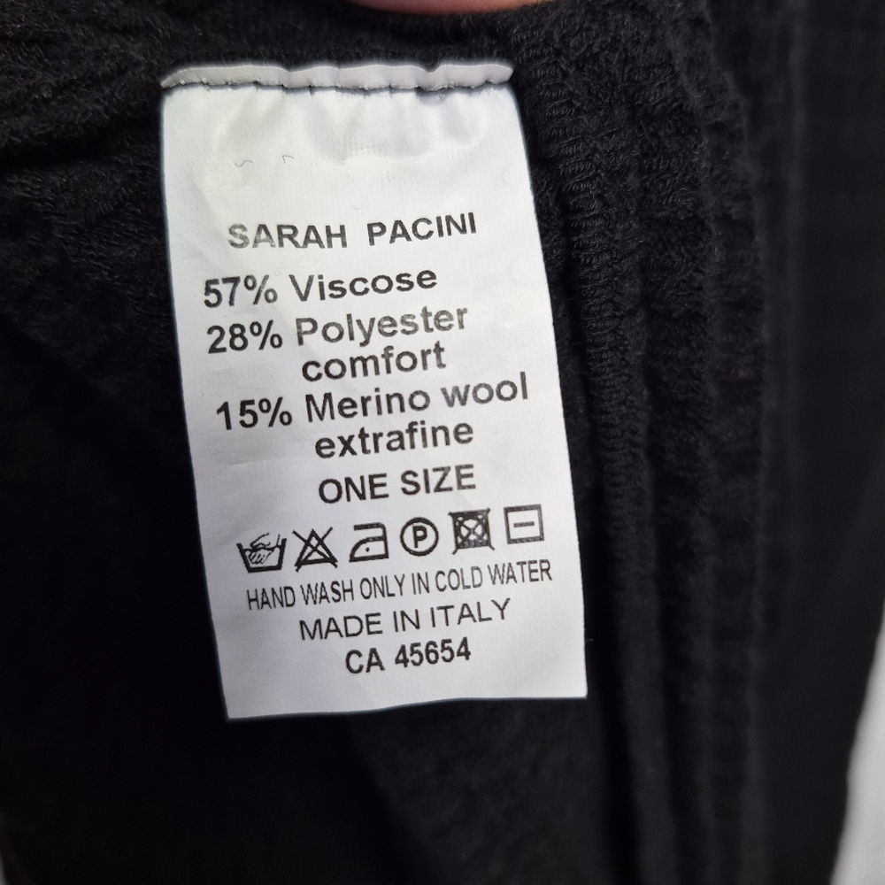 Sarah Pacini Black Cowl Neck Sweater - Picture 8 of 11